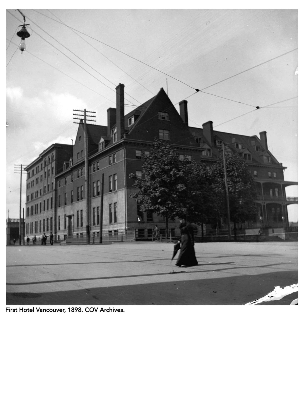 The first Hotel Vancouver, 1898. City of Vancouver Archives Hot N53.