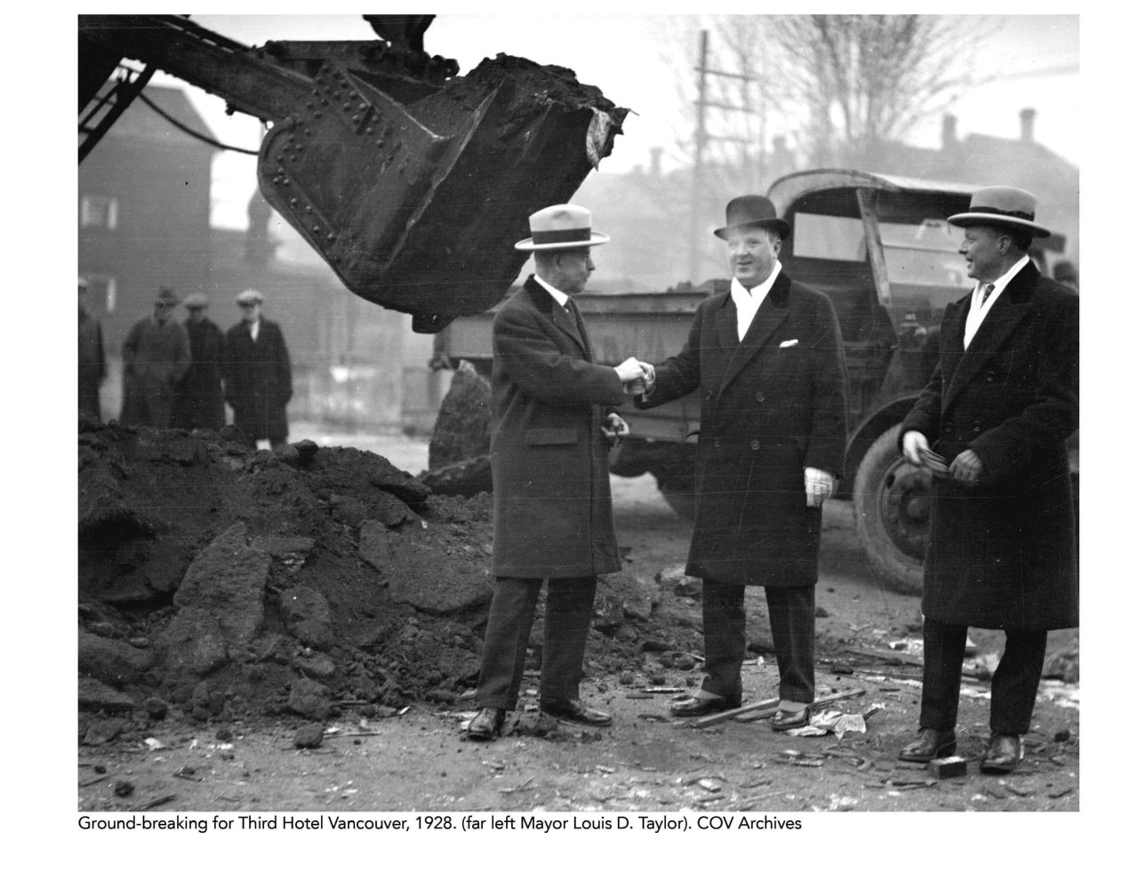 The beginning of construction for the third Hotel Vancouver, 1928. City of Vancouver Archives CVA 99-2003. 