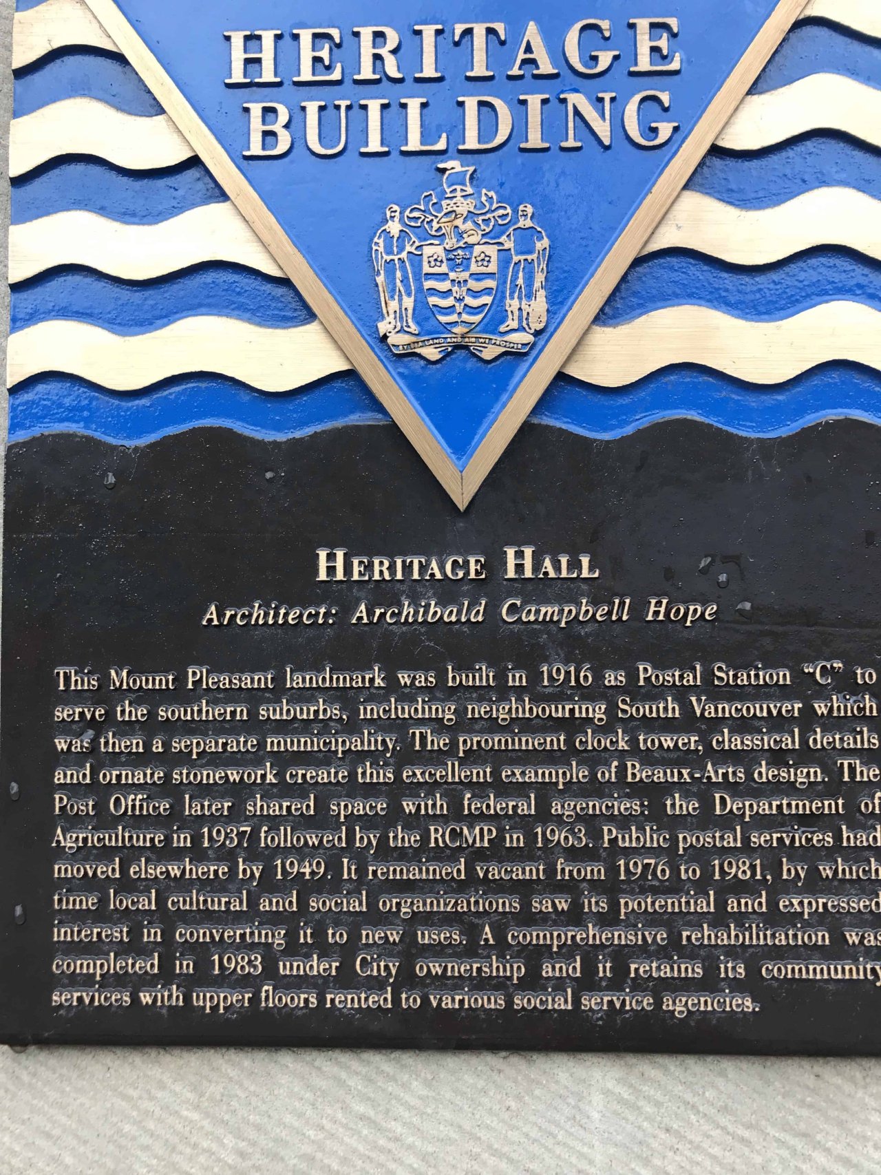 Heritage Hall Plaque

Photo by: Jessica Quan