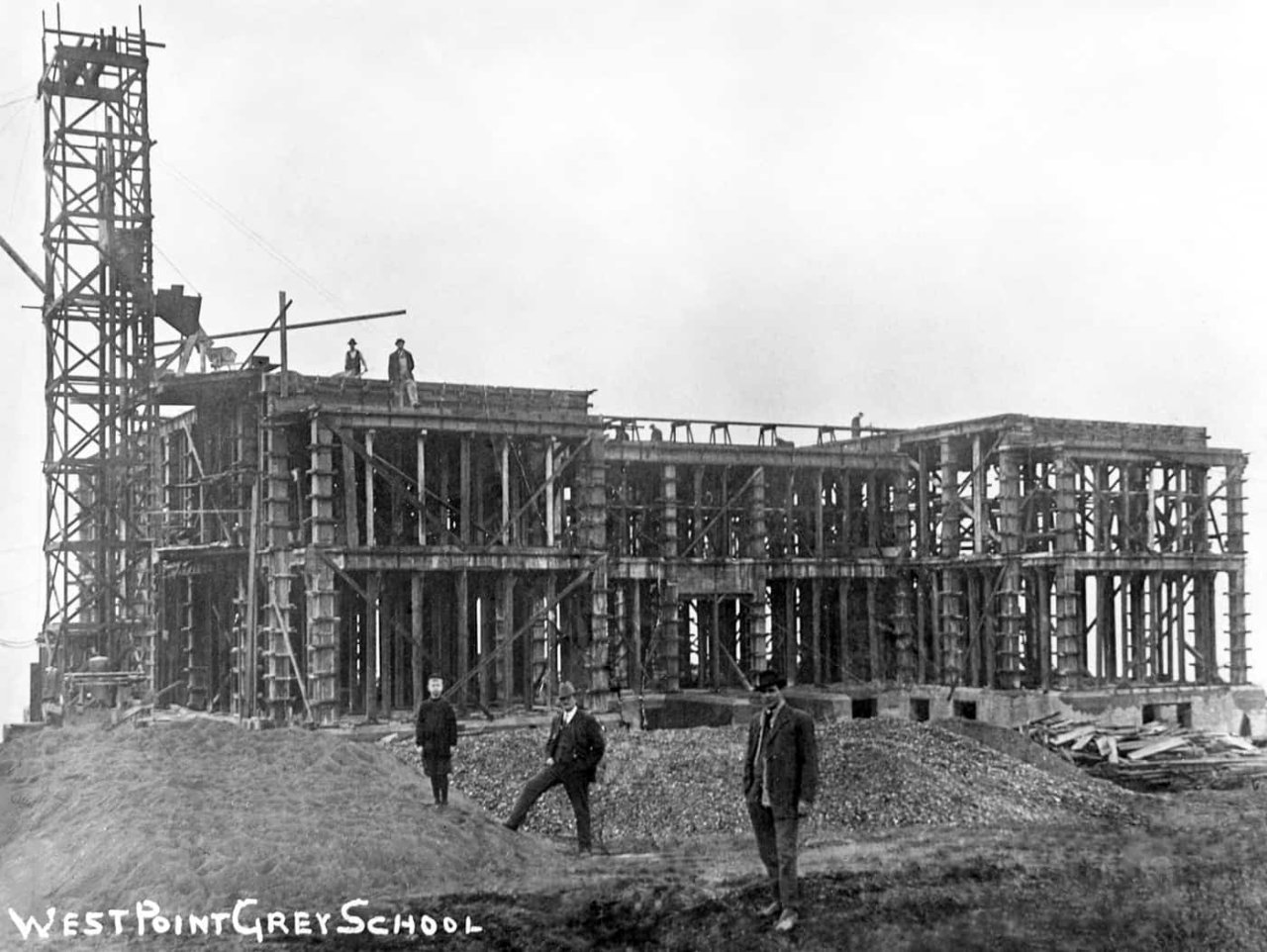 Queen Mary School under construction in 1915. Source: Vancouver School Board Archives