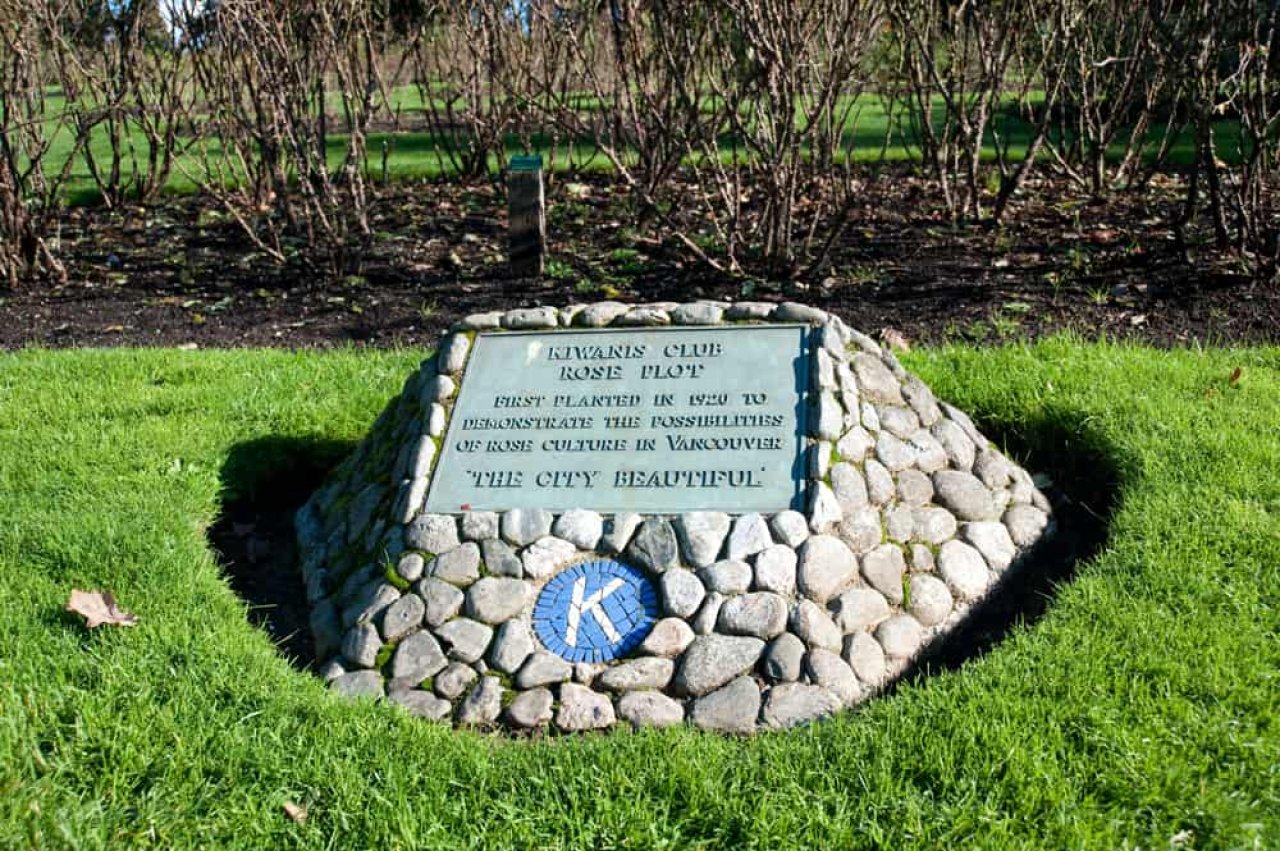 Kiwanis Club Rose Plot Marker. Credit: Chimp Photo Club