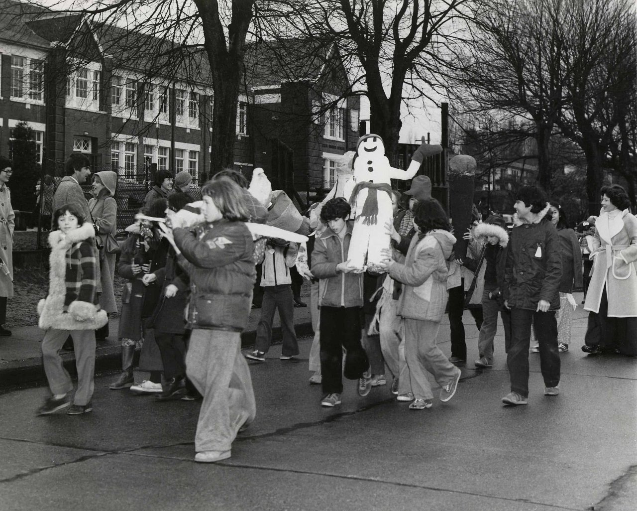 L'Ecole Bilingue parade. Source: Vancouver School Board Archives