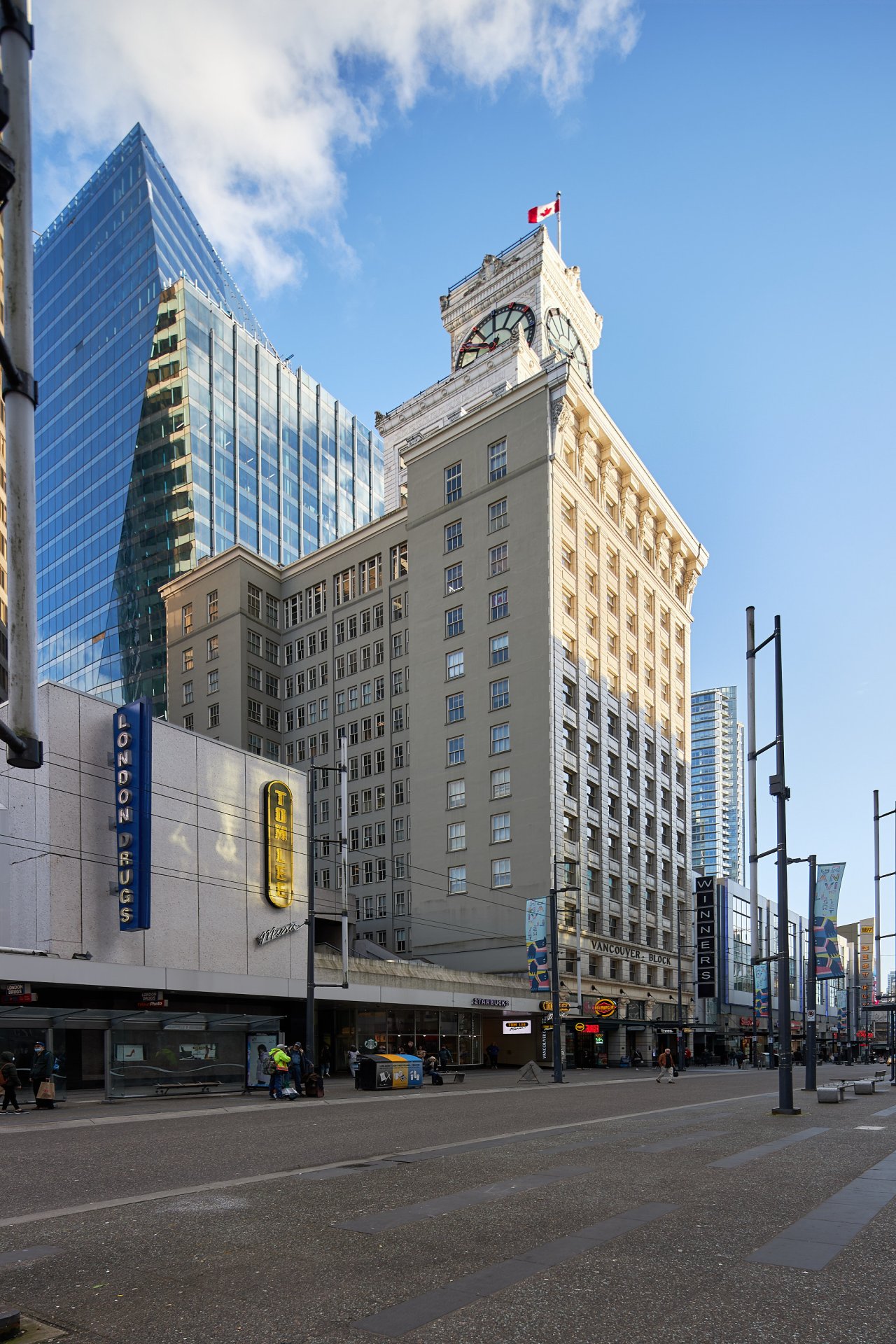 Vancouver Block at 734-742 Granville Street in 2022. Credit: Martin Knowles Photo/Media