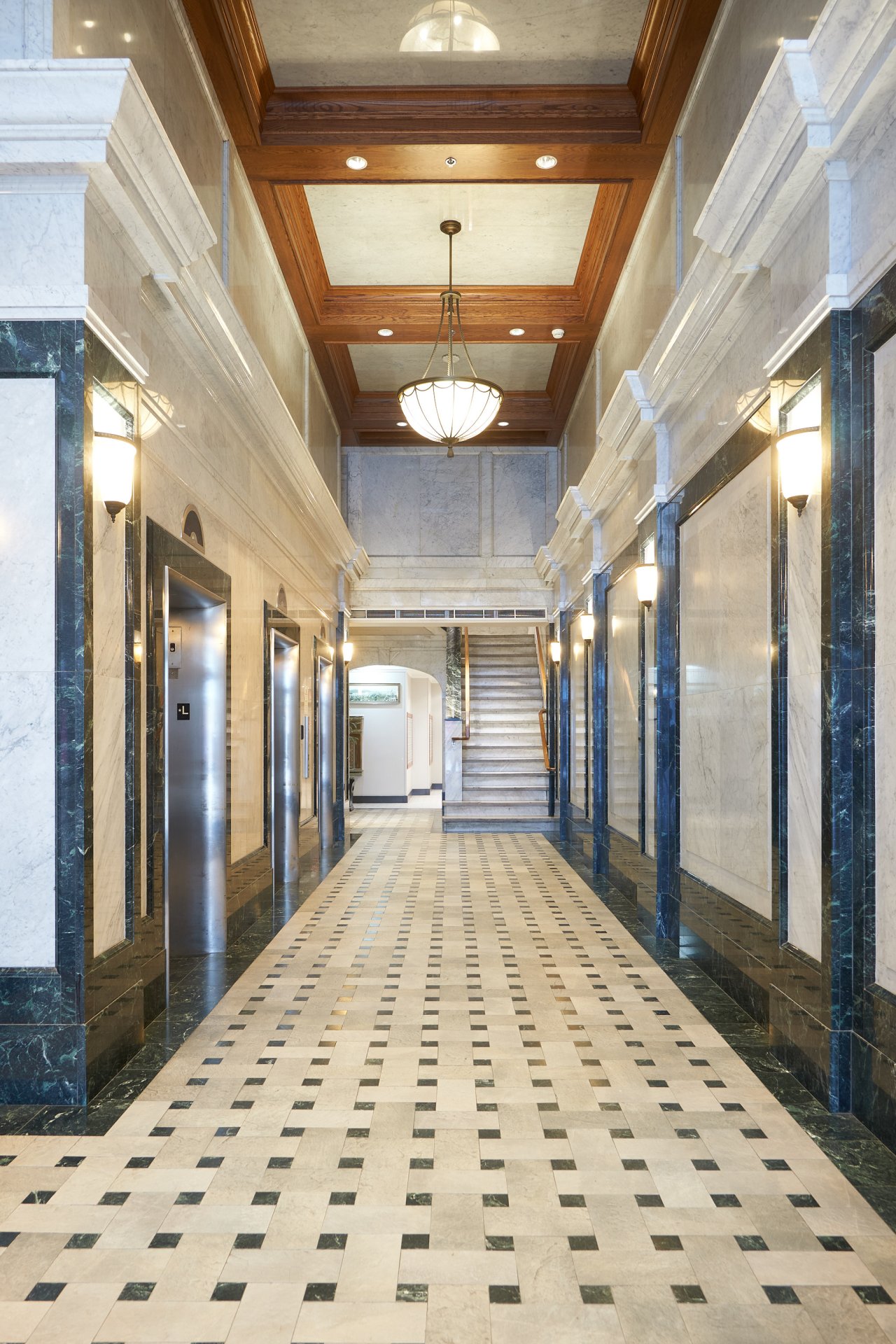 Lobby of the Vancouver Block building at 736 Granville Street in 2022. Credit: Martin Knowles Photo/Media